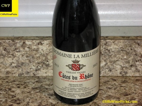 2013 Domaine La Millière Côtes du Rhône Cuvée Unique Vieilles Vignes